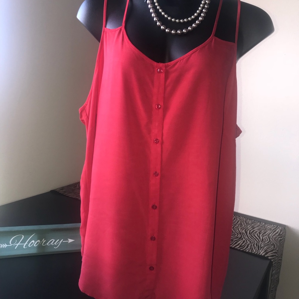 Red Double String Camisole